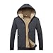 SHDAS Men's Heavyweight Sherpa Lined Full Zip Fleece Hoodie Jacket Sweatshirt