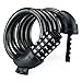 GO PAL Bicycle Cable Lock,5-digit combination lock core,64 Pieces Steel Wire,Basic Self Coiling,Bike Lock,Security&Portable