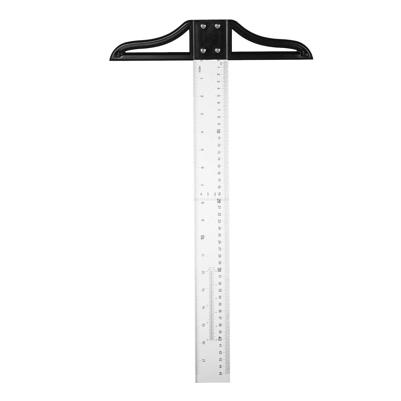 KICHOUSE T Square Ruler 17.72Inch/45Cm for Drafting Woodworking and Art Supplies - Precision Acrylic Measuring Tool with Ergonomic Design