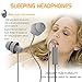 MAXROCK (TM Unique Total Soft Silicon Sleeping Headphones Earplugs Earbuds with Mic for Cellphones,Tablets and 3.5 mm Jack Plug (Grey)
