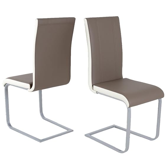 Stuhl DAISY Schwingstuhl Esszimmerstuhl Freischwinger Esszimmer Schwinger (cappuccino-taupe)