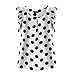 Weixinbuy Women's Polka Dots Print Tops Lace Strap T-Shirt Summer Blouse