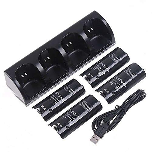 6 Controller+Charging+Rechargeable+Batteries+Controller+Black