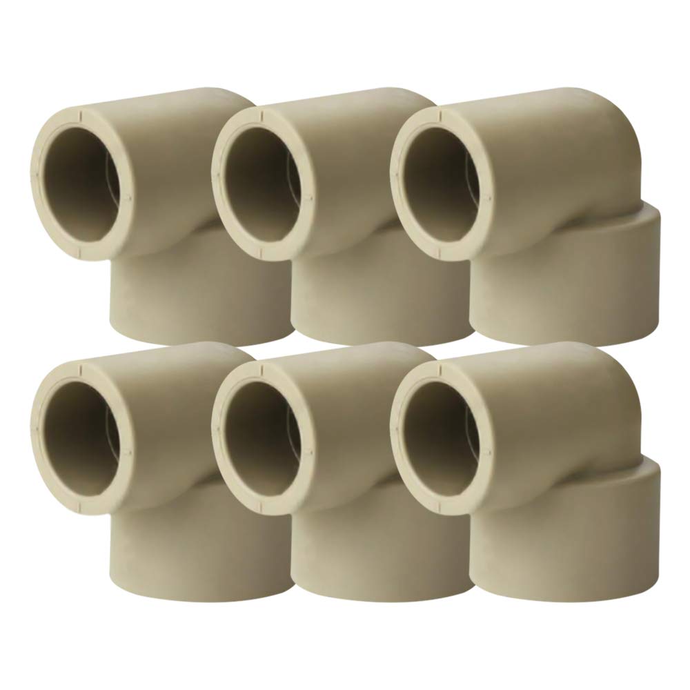 YOFASEN 90°Elbow Connector - 6 Pack Water Pipe Adapter for Garden Water Hose Thread Pipe Tap Faucet Adapter,6 pieces,32 * 20mm(Inner diameter)