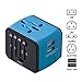Universal World Travel Adapter with 2.4A Dual USB Ports for UK, US, AU, Europe& Asia 150+ International Countries All in One Plug Adapter USB Power Adapter for All USB Devices(Progreen)