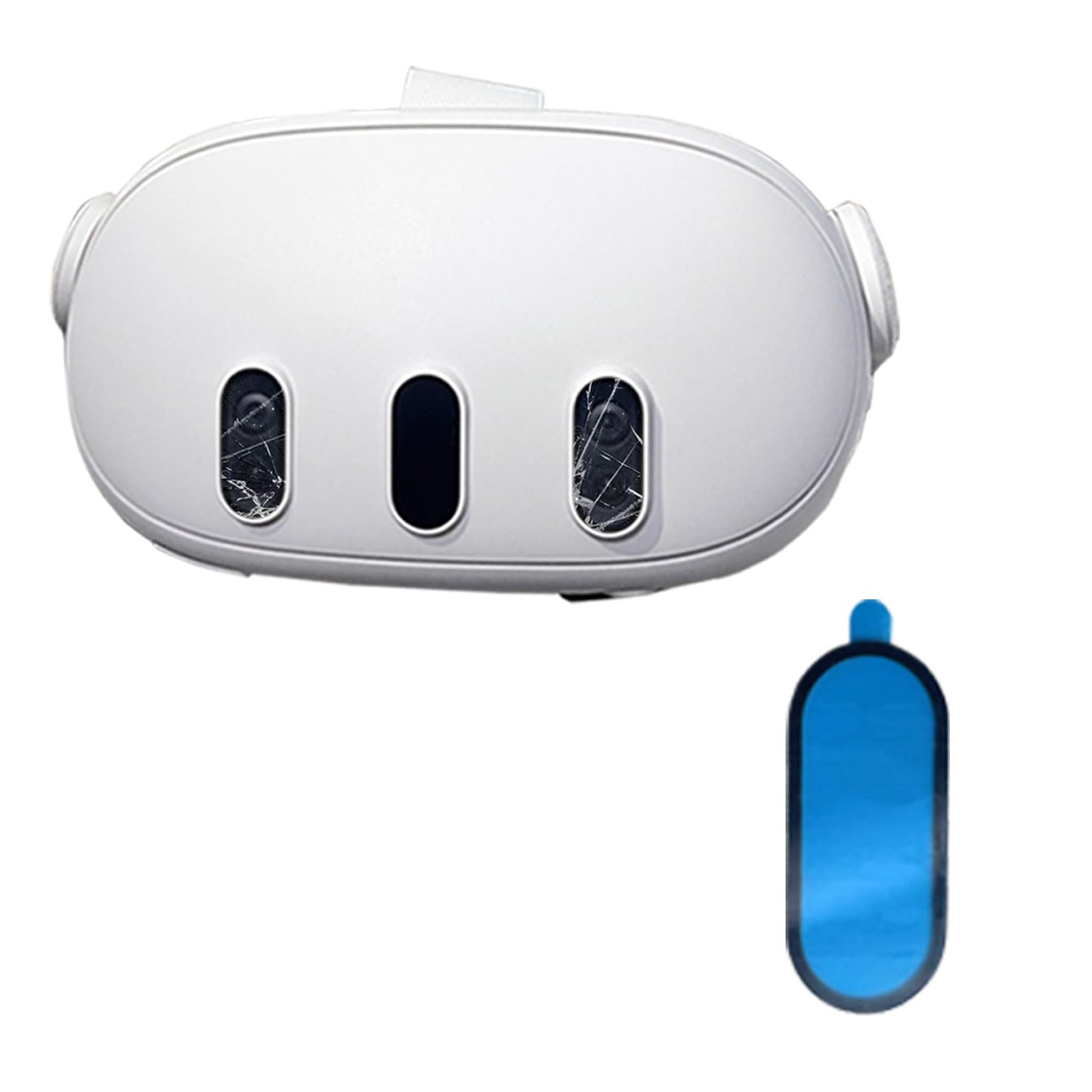 Hupaivrmrar New VR Headset Front Camera Lens Glass Replacement for Oculus Meta Quest 3 with Double-Sided Tape Leave no Fingerprints High Definition Accessory Not Tempered Glass (1 PCS)
