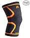 Manuvo Knee Compression Sleeve, Support for Running Basketball Powerlifting Sports, Helps with Arthritis relieves Joint Pain, Single wrap, Large