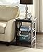 Convenience Concepts Omega End Table with Shelves, Black