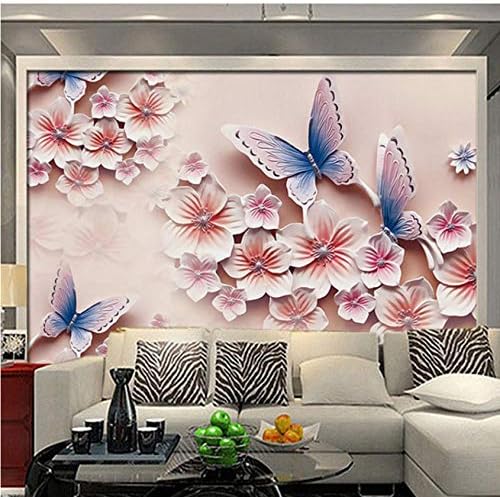 Clhhsy 深い質感のレリーフ3d壁画韓国のロマンチックな蝶蘭の花の