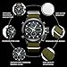 MEGALITH Mens Watches Black Men Digital Analogue Waterproof Sports Big Face Military Army Wrist Watch Gents Alarm LED Stopwatch Multifunction Casual Watches