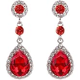Rhinestone Earrings for Women Crystal Bridal Party Drop Earrings for Women Crystal Drop Dangle Bridal Party Jewelry