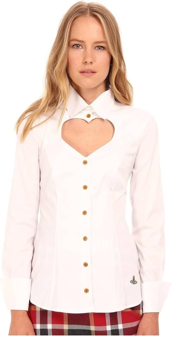Amazon Co Jp ヴィヴィアン ウエストウッド Vivienne Westwood レディース トップス カジュアルシャツ Classic Poplin Love Shirt 並行輸入品 服 ファッション小物