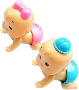wind up crawling baby