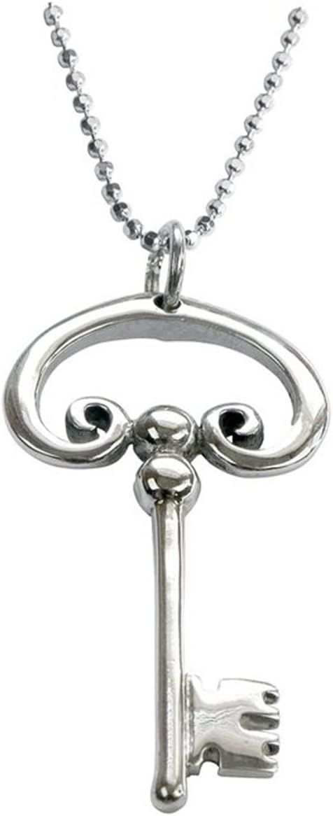 Revel 2 pack Silver Pendant Necklaces, wishbone and key pendant boxed set