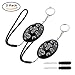 120Db,WYAO Black Printing 2 pack Emergency Personal Alarm Keychain with screwdriver for Elderly/Kids/Women/Adventurer/Night Workers/Explorer Self Defense Electronic Device Bag Decoration