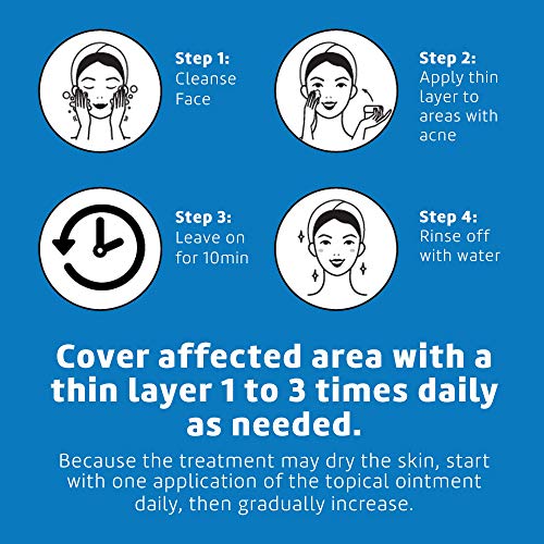 Amazon Com De La Cruz 10 Sulfur Ointment Acne Treatment Medication To Clear Cystic Acne Pimples And Blackheads On Face And Body Made In Usa Jumbo Size 5 5 Oz Beauty