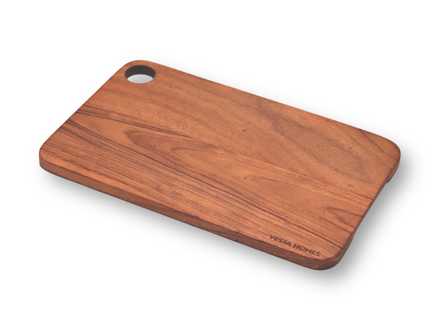 Vesta Homes Wooden Chopping Board/Cutting Board/Serving Board, Charcuterie Board, Platter for Vegetables, Fruits & Cheese | Natural Acacia Wood | 35 x 21.5 x 1.5 cm | Handcrafted