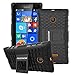 PASONOMI Lumia 435 Case, Heavy Duty Hybrid Armor Case Cover with Soft Inner Skin and Kickstand for Microsoft Nokia Lumia 435 (Armor Series Black)