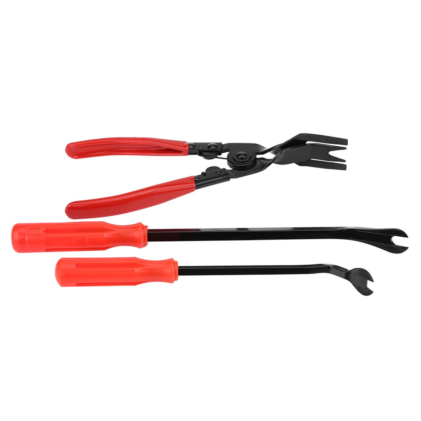 for Pry Bar Teng - 3Pcs Car Trim Removal Tool Set with Clip Pliers Fastener Remover Puller Pry Bar for Dash Center Console O Radio Installation and Remover Strong Nylon Pry Tool Kit