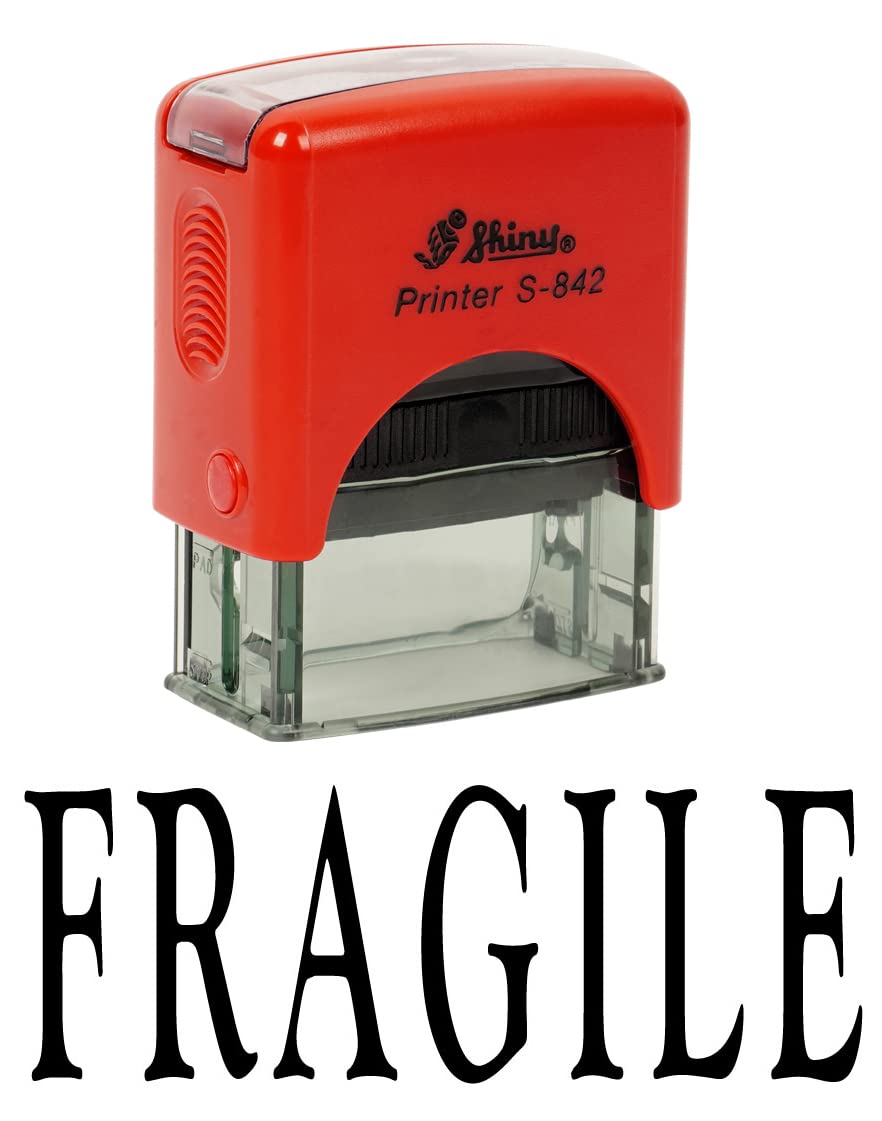 Fragile Self Inking Rubber Stamp Office Stationary Custom Shiny Stamp
