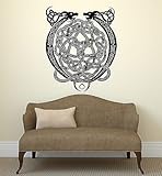 Wall Decal Viking Dragon Tattoo Celtic Pattern Irish Mascot Vinyl Decal VS2772