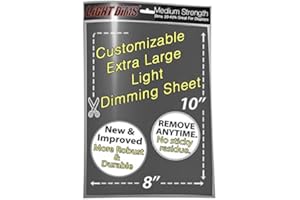 LightDims Customizable Dimming Sheets (1 Sheet) Medium Strength Dims 20-40% of Light, Extra Large Size 8”x10” Retail Packagin