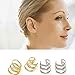 HONBAY 4PCS Non Piercing U Shape Cartilage Ear Clip Ear Cuff Earrings Both for Men and Women