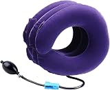 RUNZI Cervical Neck Traction Device Inflatable Neck Stretcher Purple view 2