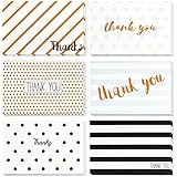 Thank You Cards - 48-Count Thank You Notes, Bulk Thank You Cards Set - Blank on The Inside, Retro Designs - Includes Thank You Cards and Envelopes, 4 x 6 Inches