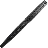 Diplomat Viper Black Guilloche Fountain Pen, Fine/Medium Nib | Engraved aluminum body, stainless steel fine/medium nib, converter included, 140 mm closed, 30 g, 5-year warranty