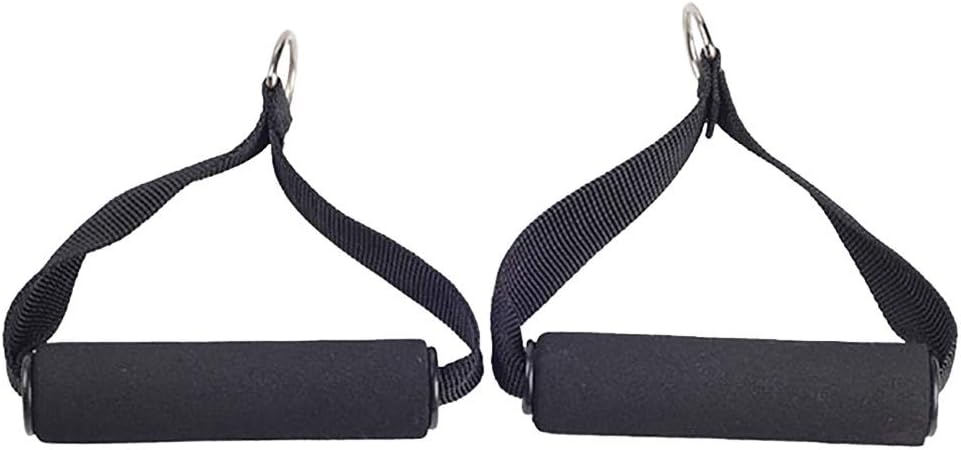 XGao 1Pair Premium Pull Handles Resistance Bands Foam Updated Handle Replacement Fitness Equipment for Pilates Black Yoga Exercise Workout Gym Useful, Yoga, Strength Training