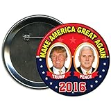Donald Trump and Mike Pence Round 2016 Campaign Button 2