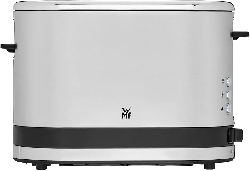 KITCHENminis Grille-Pain, 1 Fente, 600W, Design Extra Compact, 7 niveaux de Brunissage, Réchauffe Viennoiserie, Inox Cromargan Haute Qualité 0414100011