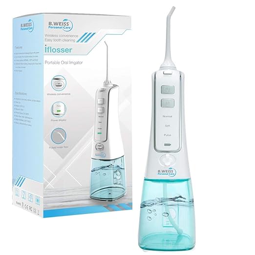 Portable Oral Irrigator with 4 Jet Tips, Rechargeable