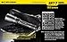 Nitecore SRT7 Revenger (Black) 960 Lumens XM-L2 LED Built-in Red, Green, Blue Lights, Red-Blue Strobe, Variable brightness Flashlight/searchlight with Genuine Nitecore NL189 18650 3400mAh Li-ion rechargeable battery, Nitecore i4 intelligent four bay Charger, In-Car Charging Cable and 2 X EdisonBright CR123A Batteries