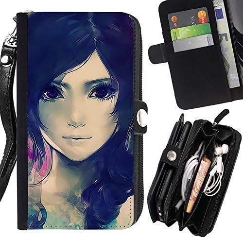 KING CASE FOR BLACKBERRY PASSPORT Beautiful DJ Girl Woman B&amp;W Zipper Wallet With Strap Card Holder Case Cover