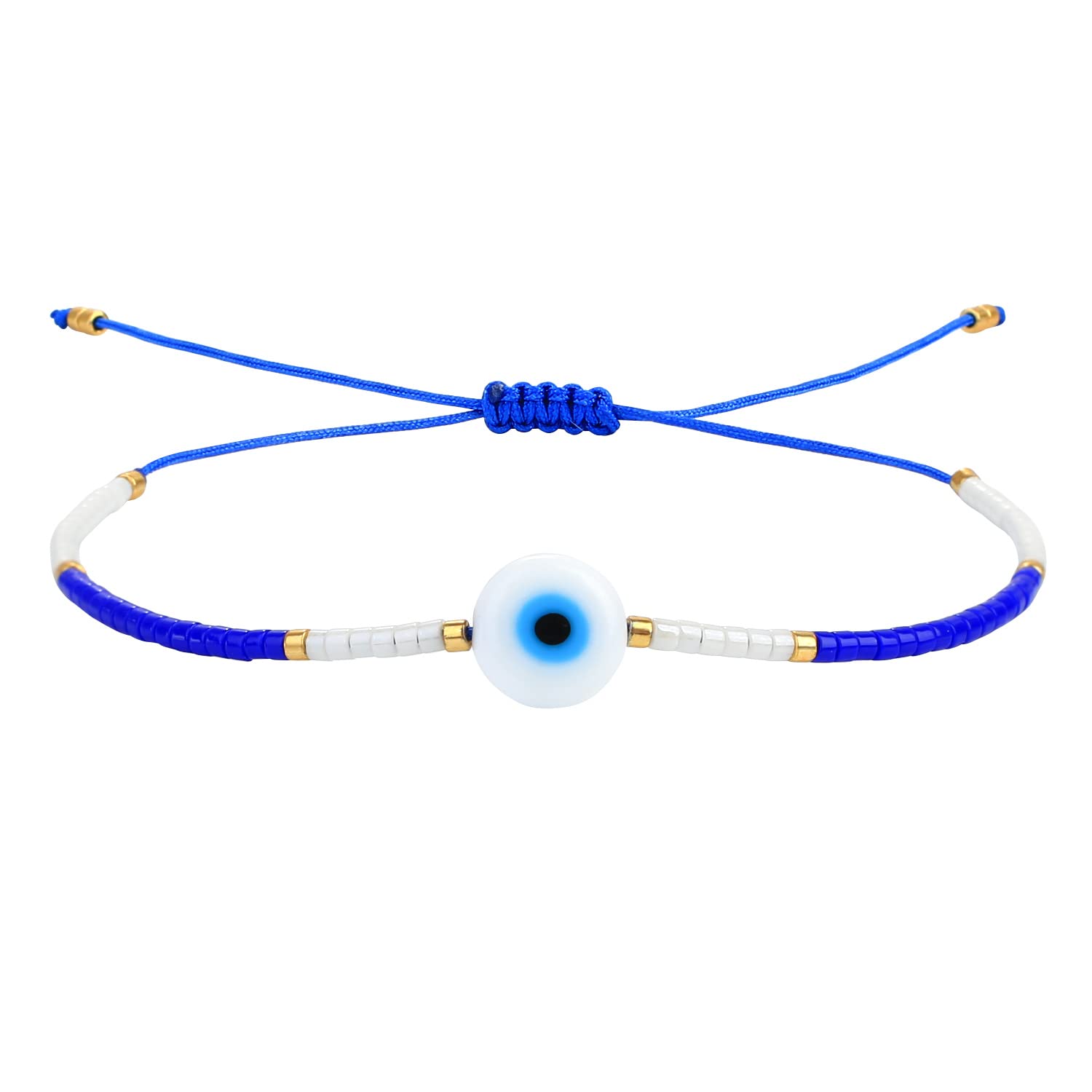 C·QUAN CHI Blue Evil Eye Bracelets For Women Miyuki Beads Friendship Bracelets Good Luck String Bracelets