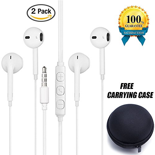 Poweron 2 Pack Earbuds 3.5m Jack Universal Headphones Earphones With Remote Control...