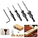 4Pcs Countersink Drill Bits, DRILLPRO Wood Drill Woodworking Countersink Chamfer, with One Hex Wrench, 6, 10, 13, 16