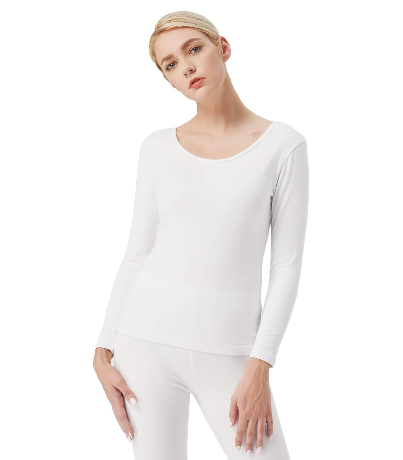 Womens white thermal top Clearance
