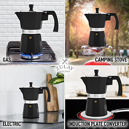 Zulay Classic Stovetop Espresso Maker for Great Flavored Strong