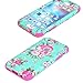 iPhone 6 Plus Case, iPhone 6S Plus Case, Ranyi [2 Piece Floral Flower] [360 Full Body Protection] [Shock Absorbing] Hybrid Rugged Protective Case for Apple iPhone 6/6s Plus (5.5 inch), hot Pink