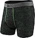 Saxx Men's Platinum Boxer Fly Black/Green Paisley L