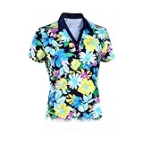 Monterey Club Ladies Dry Swing Daisy Floral Print Contrast Shirt #2652