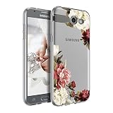 Galaxy J7 2017 Case, Galaxy J7 Prime Case, Ueokeird Clear Soft Flexible TPU Flowers Floral Printed Back Cover for Samsung Galaxy Halo/J7 2017/J7 V/J7 Sky Pro/J7 Perx/J7V 2017/J7 Prime (Blossom Flower)