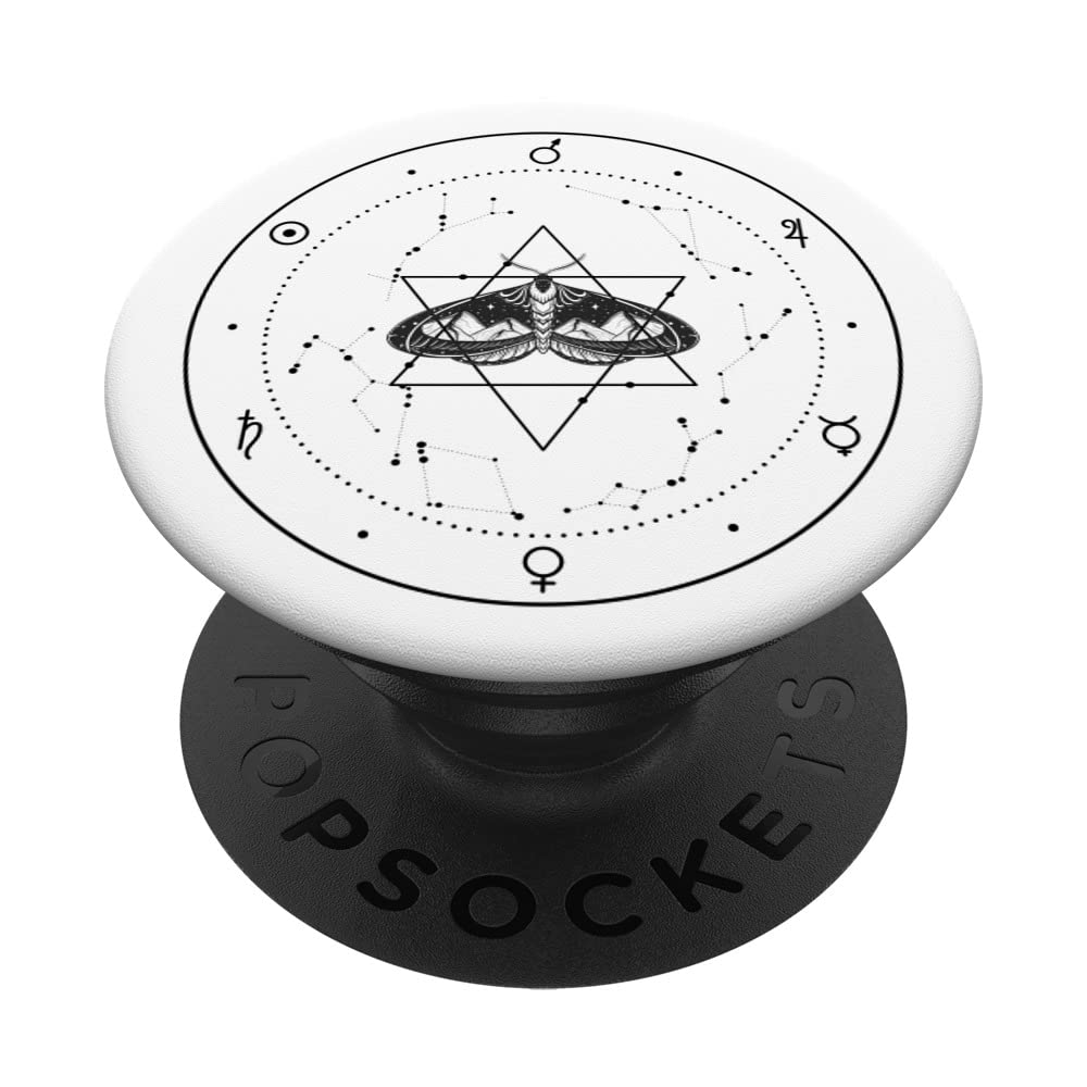 Abstract Moth Aesthetic Dark Academia PopSockets Swappable PopGrip