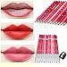 LuckyFine Lipliner Pencil Set with Pencil Sharpener (12-Pieces)