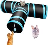 Fhodigogo Cat Tunnel Toy 3-Way Pop-Up Foldable Indoor Tunnel Kitten Rabbit view 2