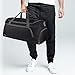 OXA Lightweight Foldable Travel Duffel Bag with Shoes Bag, Black