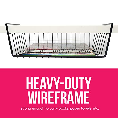 Berry Ave Multipurpose Metal Wire Storage Basket (Black) – Counter Fruit Stand – Mail Organizer – Kitchen Produce Holder – Strong, Heavy-Duty Rack – Well-Balanced Frame